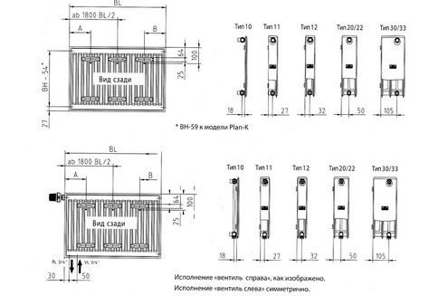 Радиатор Kermi Profil-V Тип 10 300x1000 FKV 100310 